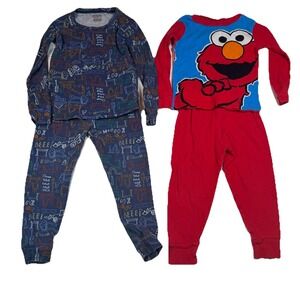 Lot Of Toddler Pajamas LS 3T Children's Place Sesame Street Elmo Construction